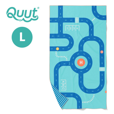 QUUT Dwustronny ręcznik plażowy PlayTowels L (180 x 100cm) Road