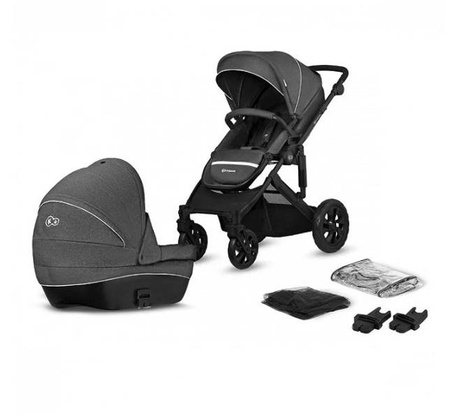 Kinderkraft Prime Lite Wózek Głęboko-spacerowy 2w1 Black Anthracite