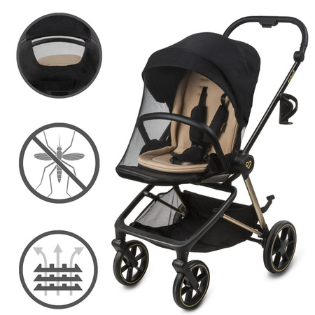 Kidwell Velmont Wózek Głęboko-Spacerowy Black Beige