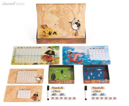 USZKODZONE OPAKOWANIE Statki gra magnetyczna, Janod