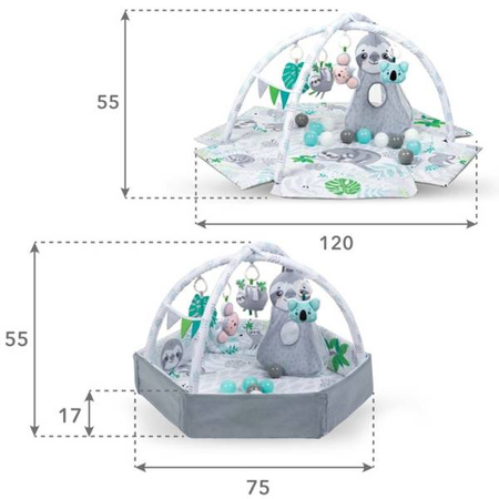 Kidwell Yoga Mata Edukacyjna Z Zabawkami grey