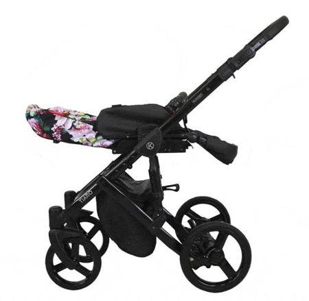 Kunert Tiaro Wózek Głęboko-Spacerowy 2w1 Szary Biała Rama Koła Żelowe