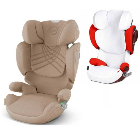 Cybex Solution T I-Fix Fotelik Samochodowy 15-50kg + Letnia Tapicerka Plus Cozy Beige