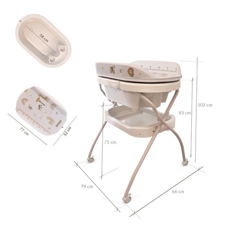 NENO Breza wanienka ze stelażem i przewijakiem dla dzieci