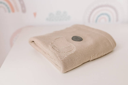 Yoonco Koc Bambusowy 90x90 Ptaszki Beż