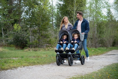 Wózek Bliźniaczy TFK Duo Sport Zielony / Pompowane