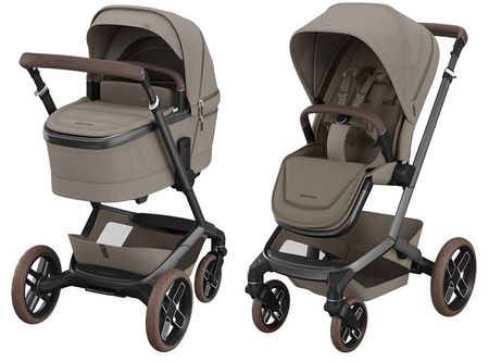Maxi-Cosi Fame + Carrycot Wózek Głęboko-Spacerowy 2w1 Twillic Truffle
