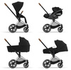 Cybex Priam 4.0 Wózek Głęboko-Spacerowy + Fotelik Samochodowy Cloud T 0-13kg Deep Black