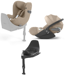 Cybex Sirona T I-Size Plus Fotelik Samochodowy 0-18 kg + Cybex Cloud T i-Size Fotelik Samochodowy Plus Cozy Beige + Baza T