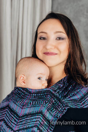 LennyLamb Nosidełko LennyHybrid Half Buckle, Splot żakardowy, 100% Bawełna Eco Eclectic