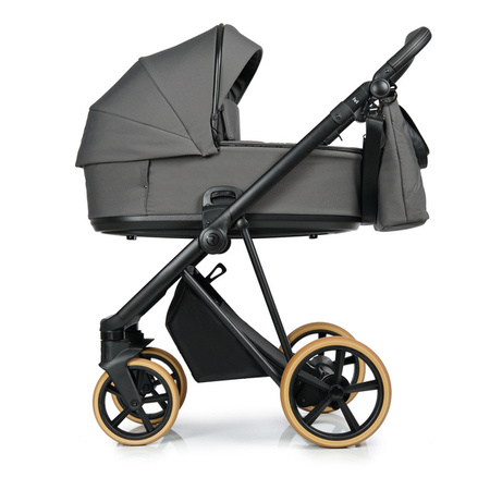 Roan Ivi 2.0 Vintage Wózek Głęboko-Spacerowy Sicilian Olive + Cybex Aton B2 i-Size Fotelik Samochodowy 0-13kg + Baza One Volcano Black