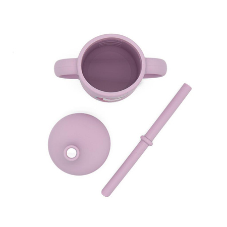 Sassi Kubek silikonowy z rurką dla dzieci Jednorożec