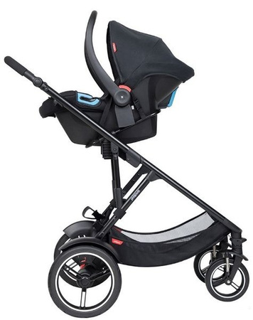 Phil&Teds Voyager Wózek Głęboko-Spacerowy + Fotelik Alpha 0-13kg Zestaw 3w1 Różowy