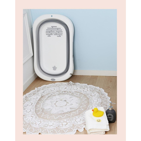 Babyhood BH-326GW Składana Wanienka Dziecięca Comfort Szara
