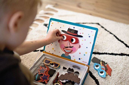 Janod Magnetibook Magnetyczna Układanka Śmieszne Buzie Chłopiec