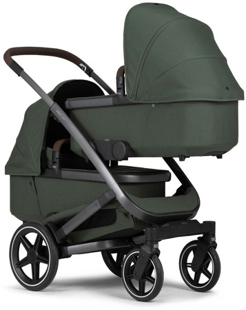 Joolz Geo 3 Twin Wielofunkcyjny Wózek Głęboko-Spacerowy dla Bliźniąt 2w1 Forest Green
