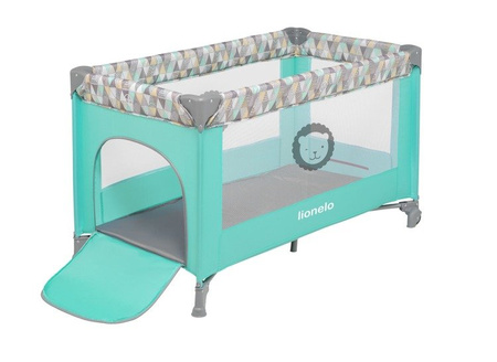 Lionelo Łóżeczko Turystyczne Suzie Turquoise Scandi