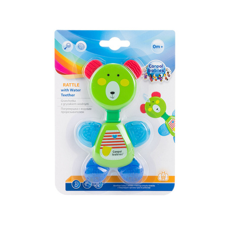 Canpol Babies Grzechotka Z Gryzakiem Wodnym - Miś 1 szt. Mix Kolorów