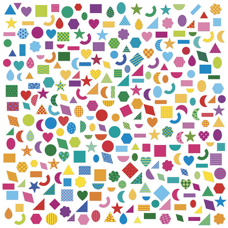 Janod Naklejki 300 szt. Figury geometryczne 3+