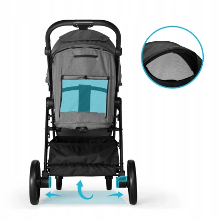 Kidnort Sjölejon Wózek Spacerowy Szary Melanż