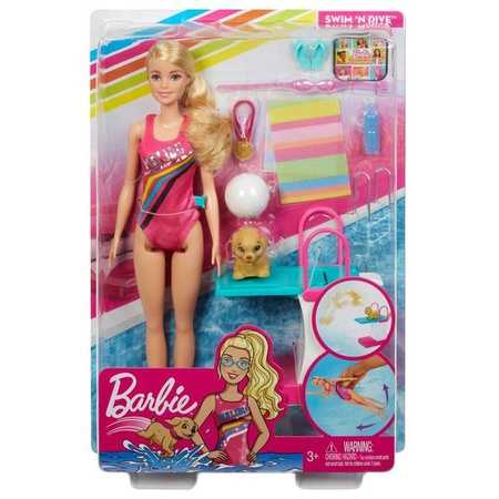 Barbie Lalka Pływaczka GHK23