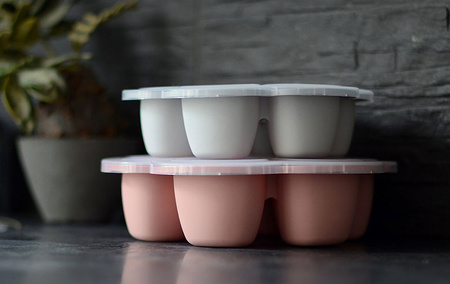 Beaba Silikonowy pojemnik do mrożenia duży 6 x 150 ml Old pink