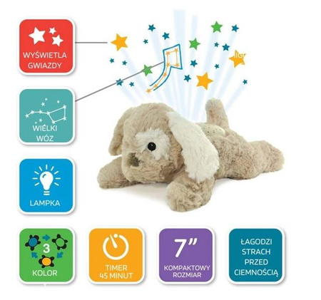 Cloud b Dream Buddies Patch the Puppy - Lampka Nocna z Projekcją Świetlną - Piesek