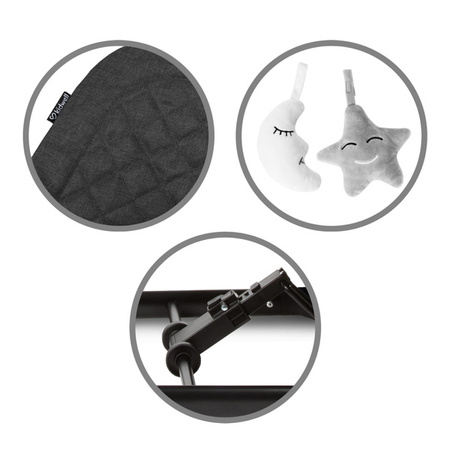 Kidwell Laro Leżaczek Bujaczek Black / Wooden