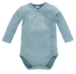 Pinokio Body Rozpinane z Długim Rękawem Slow Life Niebiskie  50