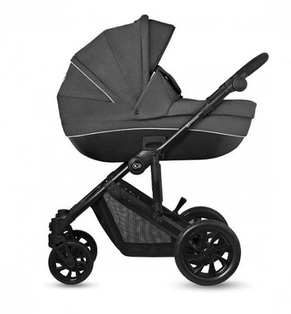 Kinderkraft Prime Lite Wózek Głeboko-spacerowy 3w1 Black Anthracite