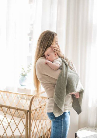 Poofi Kocyk Bawełniany Paris Khaki 80x100