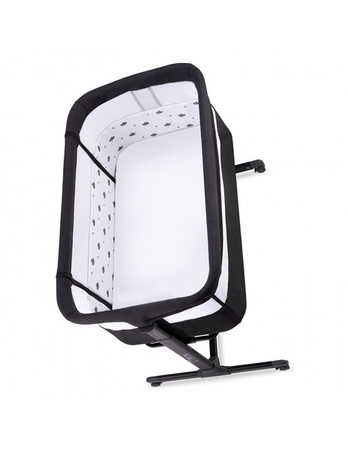 MoMi Revo Łóżeczko Dostawne 2w1 Ciemnoszare + Torba Transportowa