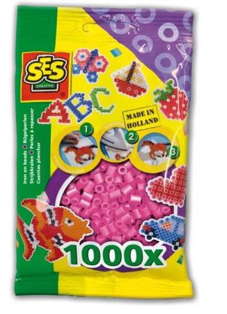 Ses Creative Koraliki do Prasowanek 1000szt. Różowe