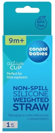 Canpol babies Niekapiąca rurka silikonowa z odważnikiem 1 szt.