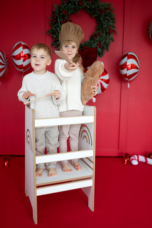 GUGI Kitchen Helper Pomocnik Kuchenny Podwójny Tęcza