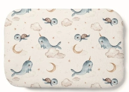 Waldin Poduszka Bambus 60x40 Wieloryb Beżowy