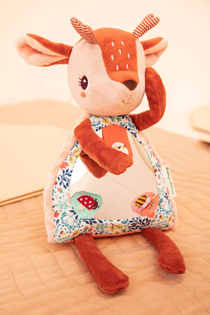 Lilliputiens Przytulanka aktywizująca z lusterkiem "A kuku" Sarenka Stella 6 m+