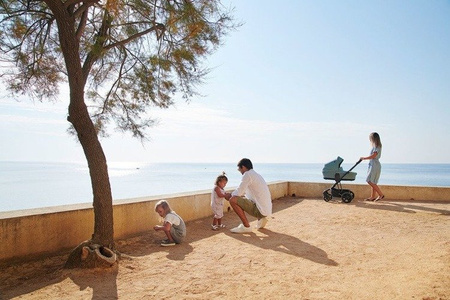 Easywalker Harvey 2 Wózek głęboko-spacerowy (zawiera stelaż, siedzisko z budką i pałąkiem) Ocean Blue