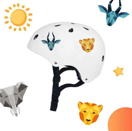 Kinderkraft Safety Kask z Naklejkami White