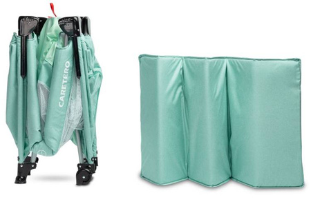 Caretero Esti Łóżeczko Turystyczne z Opuszczanym Bokiem Mint