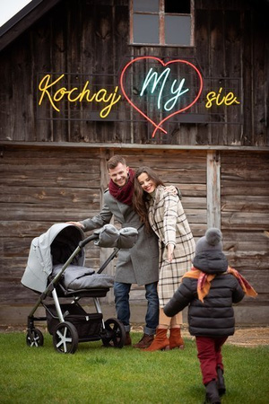 Baby Design Husky 2022 Wózek Głęboko-Spacerowy 107 Silver Grey Koła Pompowane