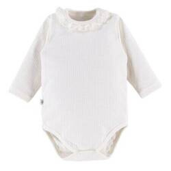 Eevi Body z Długim Rękawem Niemowlęce dla Dziewczynki Ceremony Ecru 80cm