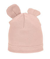 Poofi Czapka z Uszami Rozmiar 68 3-6m Pudrowy 