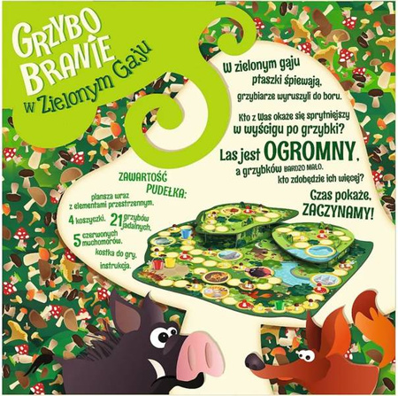 Trefl Grzybobranie W Zielonym Gaju Rodzinna Gra Planszowa