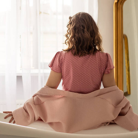 Eevi Linda Koszula Ciążowa Różowa Serca Rozmiar S