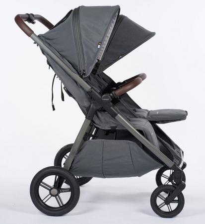 Mast M.Twin x Wózek Spacerowy Bliźniaczy koła HP Volcanic Ash