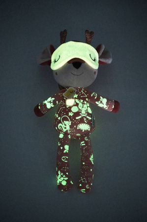 LILLIPUTIENS Przytulanka do spania z elementami fluorescencyjnymi Sarenka Stella 6m+