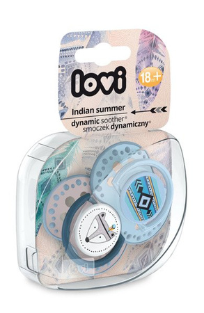Lovi Dynamiczny Smoczek Uspokajający 18m+ Silikonowy 2szt. 22/876 Summer Boy