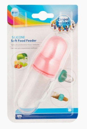 Canpol Babies Tubka silikonowa do podawania musu i owoców 56/110_pin Pink