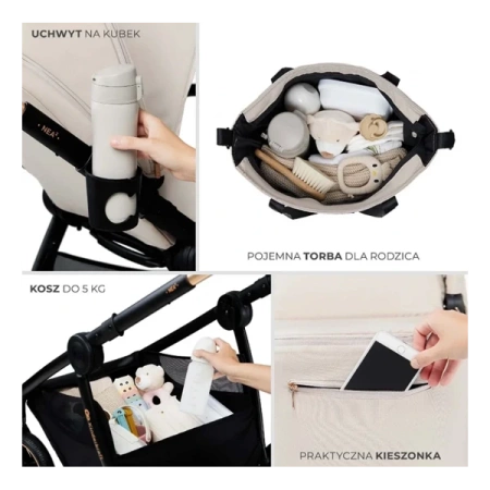 Kinderkraft Nea 2 Wózek Głęboko-Spacerowy 2w1 Grey